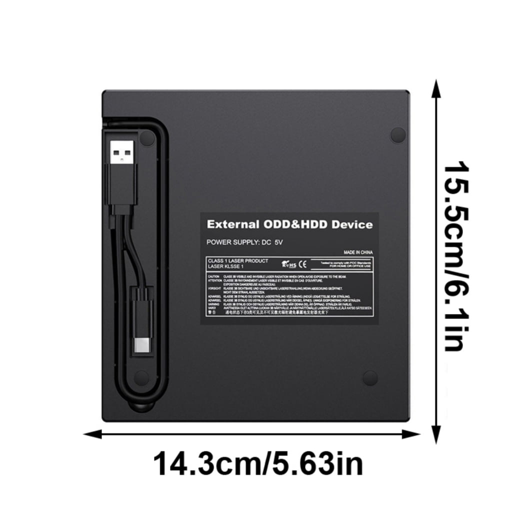 External Disk Drive USB3.0 Fast Transfer Disc Burning Player 7 In 1 Functionality For PC Desktop Devices