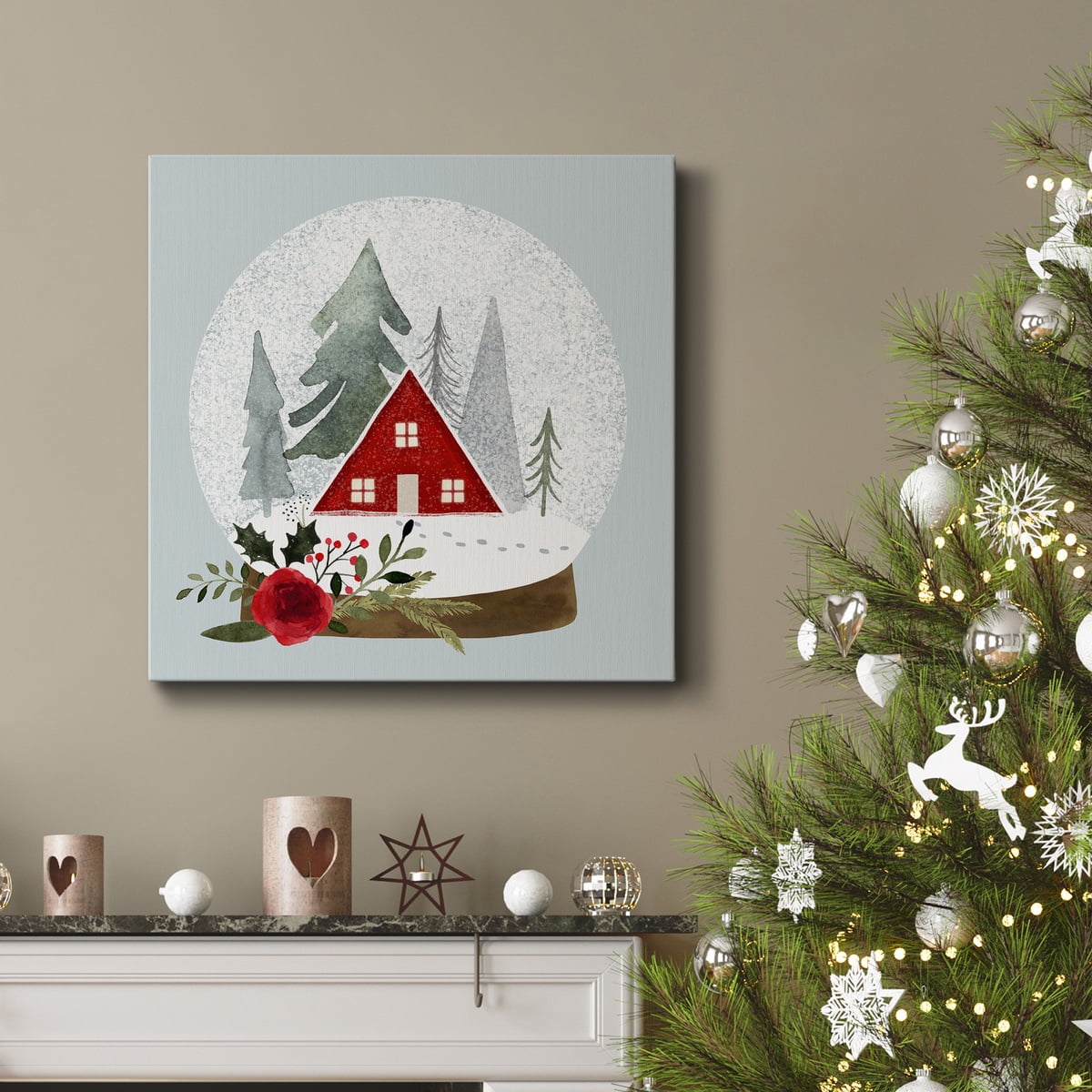 Snow Globe Village II- Gallery Wrapped Canvas