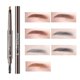 thumbnail image 3 of Lápiz para cejas triangular de 7 colores y dos cabezales de Dnm, de un solo carácter, para principiantes, de forma natural, fácil de usar, 06 negro, 3 of 4