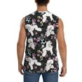 thumbnail image 4 of Daiia Cute Poodle Dog Printed Men's Tank Tops,Casual Soft Sleeveless Gym Muscle Shirts Bodybuilding Tee-3X-Large, 4 of 8