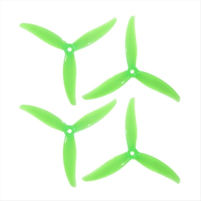 4 Piezas MCK 3-Blade PC Hélice 5.1 Pulgadas 2CW + 2CCW Hélice para Drones FPV Freestyle Juicy Sbang Piezas de Bricolaje Verde