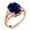 Blue, variant on 18K Rose Gold Plated Silver Green Malachite Ring for Women (6.00 Cttw, Gemstone Birthstone, Oval 12X10MM, Available in Size 5,6,7,8,9)