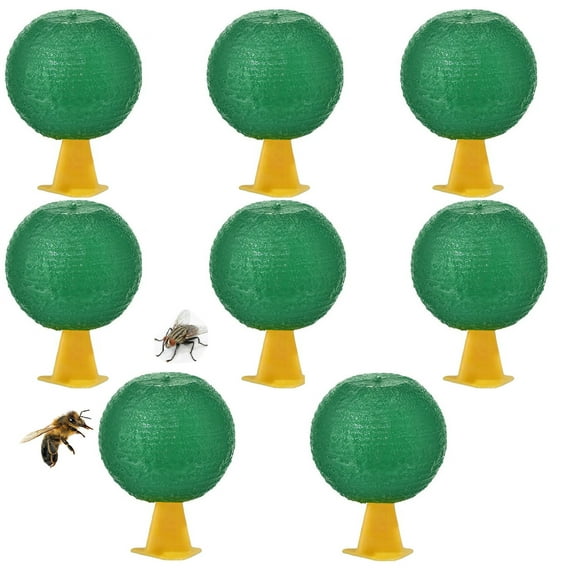 Fruit Fly Traps for Indoors,Happon 10 Sets Fly Gnat Trap for House Indoors Sticky Traps Catcher for Gnats Fungus Gnats Mosquito Catcher for Kitchen Outdoor Plants(Green)