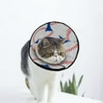 thumbnail image 1 of Baseballs Texture Soft Cat Dog Recovery Collar Adjustable Cat Cone Wound Healing Protective After Surgery for Soft Pet Cone Collar, 1 of 7