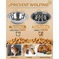 thumbnail image 5 of Elevated Dog Bowls, Dog Feeder with Stainless Steel Dishes & Slow Feeder Bowl, 5 Heights Adjustable Raised Stand for Medium Large, Food Dishes with Non-Slip Feet, 5 of 7