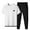 White, variant on JIKNTTR Men's Polo Shirt And Shorts Set Ice Silk Breathable Stretchy Thin Short Sleeve Two Piece Set Sports Jogging Tracksuit
