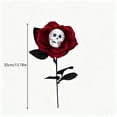 thumbnail image 3 of Halloween Gothic Flowers, Silk Halloween Roses Artificial Flowers, Long Faux Roses Bouquet for Wedding Centerpieces Halloween Gothic Decorations, 3 of 7