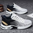 thumbnail image 7 of GrmtClth Mens Air Cushion Platform Running Sneakers Breathable Flying Knit Lace Up Shock Absorb Non Slip Casual Walking Sport Shoes Black (US/8.5), 7 of 7