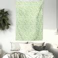 thumbnail image 3 of Green and White Tapestry, Watercolor Style Leaves Plants Ecology Environment Theme, Wall Hanging for Bedroom Living Room Dorm Decor, 40W X 60L Inches, Lime Green and Yellow Green, by Ambesonne, 3 of 5