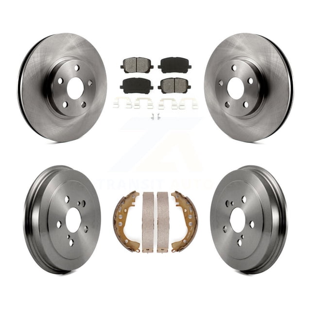 Transit Auto Front Rear Disc Brake Rotors Semi-Metallic Pads and Drum Kit for Car Toyota Corolla K8S-103439