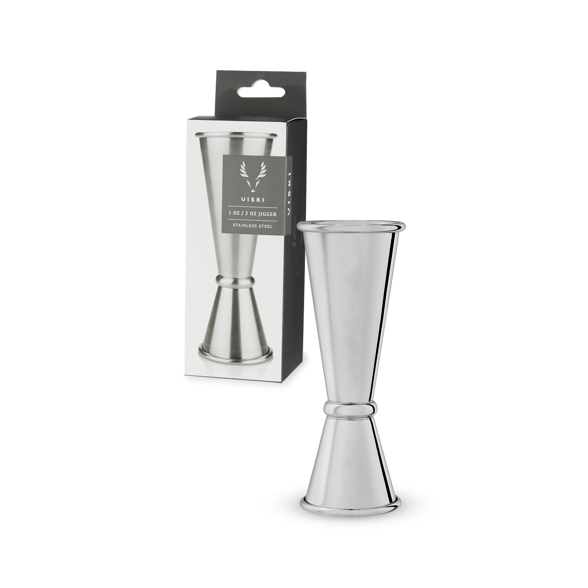 Buy Viski Japanese Style Stainless Steel Double Jigger for Cocktails