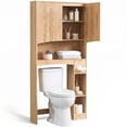 thumbnail image 5 of Ktaxon Large Fluted Over the Toilet Bathroom Storage Cabinet Space Saver, Oak, 5 of 20