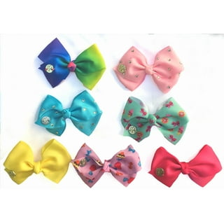 Jojo Siwa Hair Bows 6 Pieces Set Bows for Little Girl's Alligator Clip 
