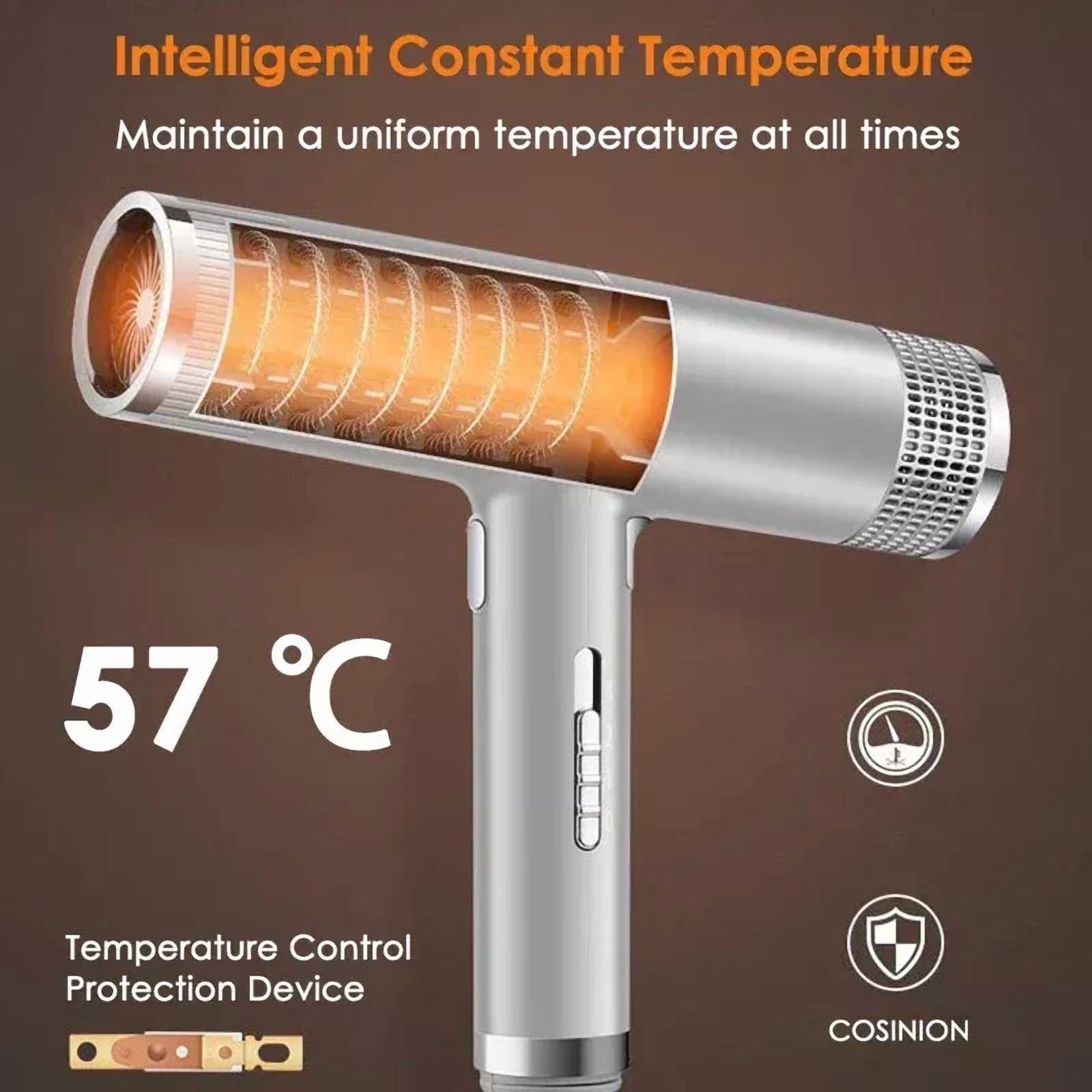 High Speed Hair Dryer Electric Negative Ion Hair Dryer Constant Temperature Care Hair Portable Essential For Home And Travel