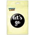 thumbnail image 1 of Let's Go Black White Pinback Button Pin Badge, 1 of 2