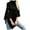 Black, variant on Women Solid Color Turtleneck Knitted Cape Sweater Poncho Cardigan Coat