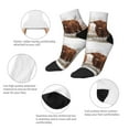thumbnail image 3 of Bingfone Yak Design Patterned Men's Women's Casual Cotton Socks, 3 of 5