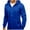 Blue, variant on Men's Zip Up Hoodie Stylish Solid Color Fleece Hooded Cardigan Loose Casual Sports Zipper Hoodie Coat Gray XXXL