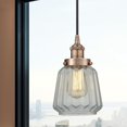 thumbnail image 2 of 616-1PH-AC-G142 Innovations Lighting Chatham - 1 Light Mini Pendant In Art Deco Style-11.75 Inches Tall and 7 Inches Wide-Antique Copper Finish-Clear, 2 of 2