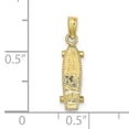 thumbnail image 3 of FJC Finejewelers 10k Yellow Gold 3d Skate Board Charm, 3 of 6