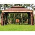 thumbnail image 1 of Outsunny 10’x13’ Double Top Gazebo w/ Mesh Netting, 1 of 10
