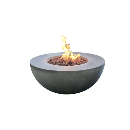 Modeno Outdoor Roca Fire Pit Table Grey Durable Round Fire Bowl