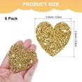 thumbnail image 3 of Uxcell 6-Pack Parches de Corazón de Strass para Planchar de 5.5cm Adhesivos Dorados para DIY/Ropa/Zapatos/Bolsas, 3 of 7