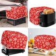 thumbnail image 2 of Renewold 2 Slice Red Snowflake Toaster Covers Breathable Home Kitchen Anti Sputtering Scratchproof Covers with Top Handle Christmas Decorative Wide Slot Bread Maker Cover, 2 of 6