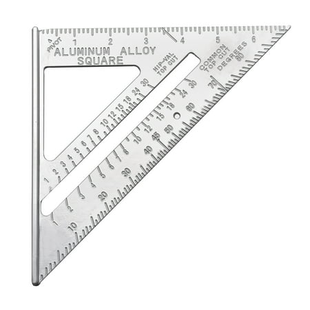 Speed Square Layout Tool 7 Inch Metric Aluminum Alloy Triangle Rafter Angle Square for Woodworking