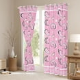 thumbnail image 3 of Homewish Pink Paisley Curtains Pack of 2 (42x84 Each),Retro Bohemain Print Curtains Blackout,Rustic Flower Boho Bedroom Curtains For Adult,Ultra Soft Home Decor, 3 of 6