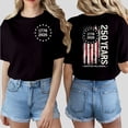 thumbnail image 2 of ibiyuan Usa 250th Anniversary Shirt Women T Shirts Oversized Round Neck 250 Anniversary Usa Flag Short Sleeve Tshirts Independence Day Women Shirts Womens Tops, 2 of 6