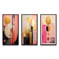 thumbnail image 2 of Designart "Serendipitous Circular Geometric Serenity VI" Modern Geometric Framed Wall Art Set Of 3 - Gold Abstract Frame Canvas Set For Living Room Decor, 2 of 6