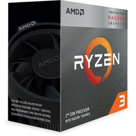 AMD - Ryzen 3 3200G 2nd Generation 4-Core - 4-Thread - 3.6 GHz (4.0 GHz Max Boost) Socket AM4 Unlocked Desktop Processor