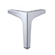 thumbnail image 2 of CHAO 1/4 piezas 10/15/17 cm patas de sofá para muebles patas de metal modernas con forma de triángulo de diamante 15 cm plateado 1 pieza, 2 of 4