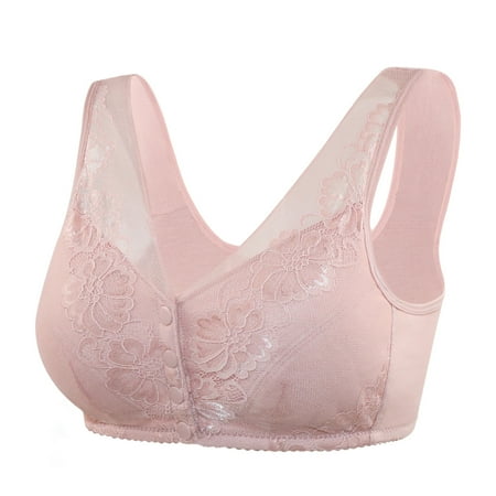 Ierhent Minimizer Bras for Women Womens Adjustable Spaghetti Thin Strap Sports Bra - Padded Wireless Square Neck Workout Yoga Bra(Pink 44)