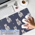 thumbnail image 4 of Long Mouse Pads for Desk,West Highland White Terrier Desk Mats on Top Of Desks, Desk Mouse Pad Extra Large with 3mm Non-Slip Base and Stitched Edge for Gaming,Office,Work,Home 31.5"x15.7", 4 of 6