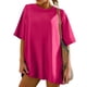 thumbnail image 1 of mfyjkho Tops Bohemios Para Mujer, Camiseta De Manga Corta Holgada Y Cómoda Con Cuello Redondo, Color Liso Y A La Moda Para Mujer Tops Para Salir Xxl, 1 of 8