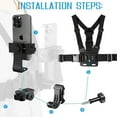 thumbnail image 4 of Eolstice Chest Strap Mobile Phone Holder, First Perspective Cycling Photography Mount, Hands Free Action Camera Bracket, Adjustable Harness for Recording Sports Activities, 4 of 5