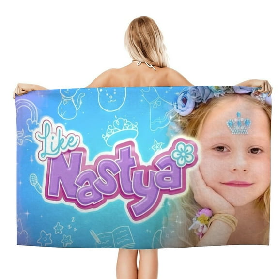 Bath Towels for Like Nastya Beach Towel Gifts Boys Girs Kids Soft & Absorbent for Bathroom Travel Camping Vacation 20×40 inch