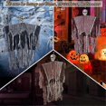 thumbnail image 3 of Scary Ghosts And Spider Webs For Halloween - Hanging Skeleton Ghost With 60g Spider Web, Fake Spiders, 20 Pieces | Hanging Grim Reaper Decorations | H, 3 of 4