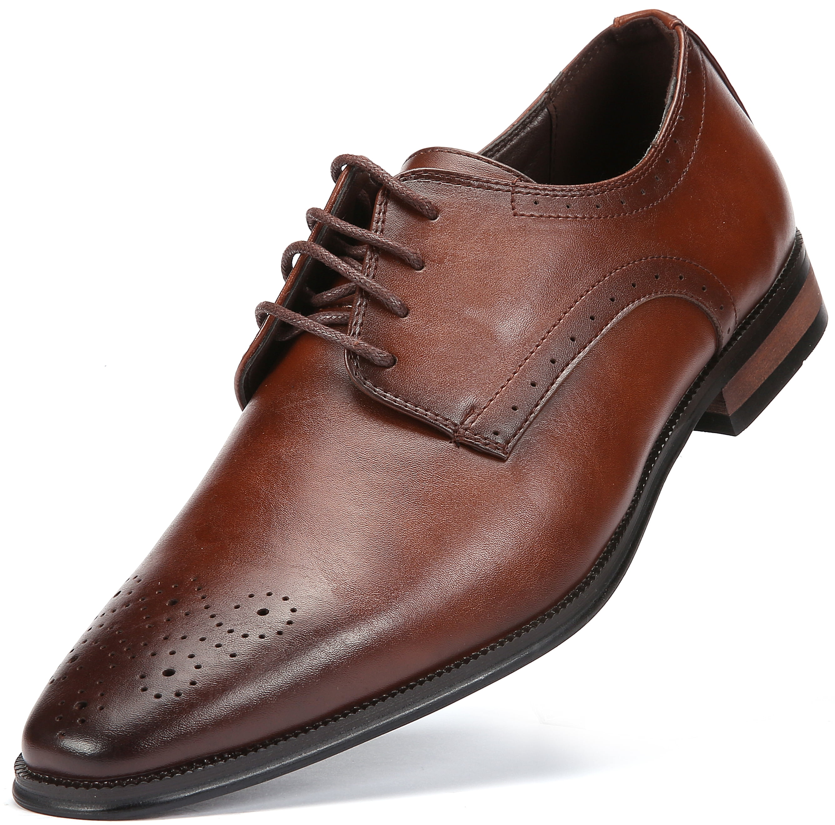 Gallery Seven Punctured Leather Oxford Dress Shoes for Men