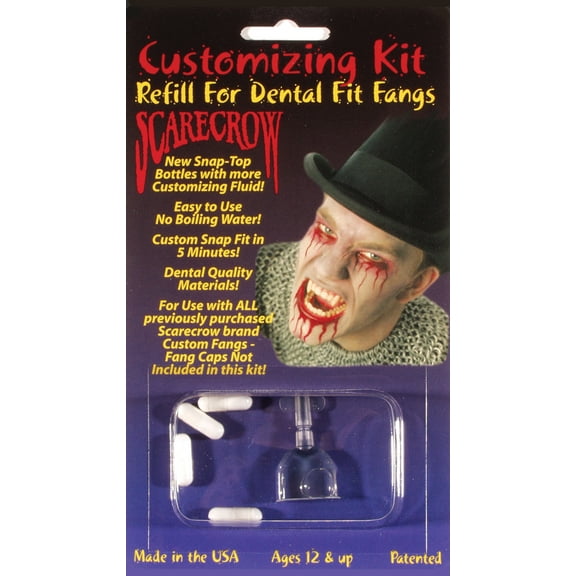 Dental Fit Fangs 6pc One Size Customizing Refill Kit, Transparent White