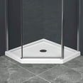 thumbnail image 2 of Resenkos36 in. D x 36 in. W x 3.5 in. H Corner Drain Neo-Angle Shower Base, Acrylic And ABS, White, 2 of 7