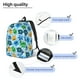 thumbnail image 3 of Disketp Cartoon Monster print Canvas Backpack Lightweight Travel Daypack Student Rucksack Laptop Backpack-Small, 3 of 5