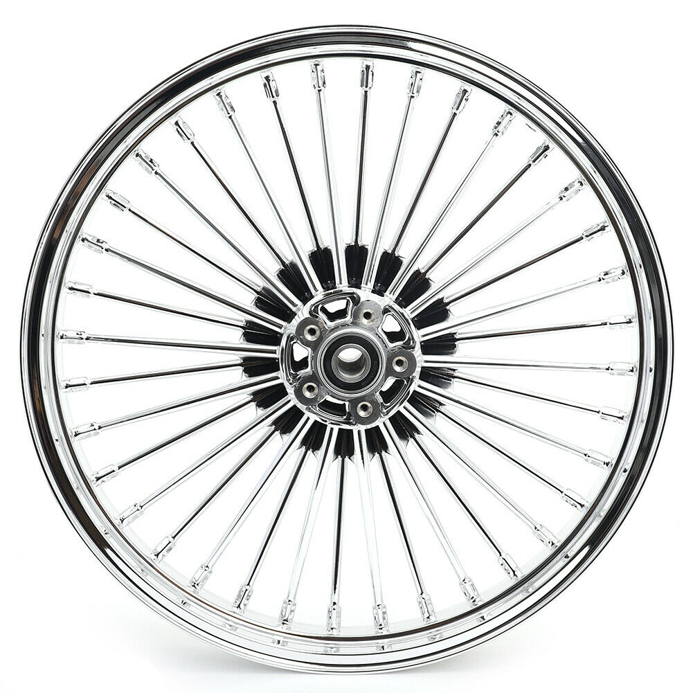 Chrome 21" x 2.15" Fat Spoke Front Wheel Rim for Harley Dyna Low Rider Wide Glide Softail