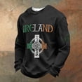 thumbnail image 2 of St. Patricks Day Clover Shamrock Sweatshirt Men Waffle Long Sleeve Pullover Shirts, Size S-4XL, 2 of 4