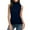 Navy, variant on Wangmeiwg Women's Solid Color Pullover Sleeveless High Neck Casual Slim Fit Vest 3x Tops for Women plus Size