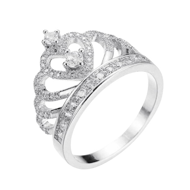 Full Zircon Anillos Huecos Mujeres Moda Oro Rosa Zircon Anillo Señoras Anillos de Joyería para Mujeres Tamaño 5 10