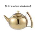 thumbnail image 3 of Maoww 1L/1.5L/2L Polished Stainless Steel Teapot Tea Pot Coffee With Tea Leaf Filter Infuser, 3 of 8