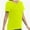 Chartreuse, variant on Womens Short Sleeve Round Neck Shirts Summer Top Fashion Basic Tee
